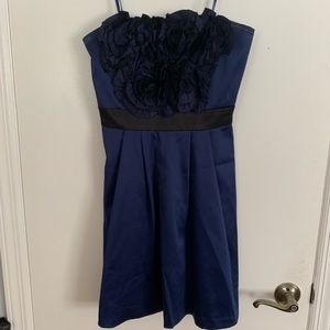BCBG Navy Strapless Dress